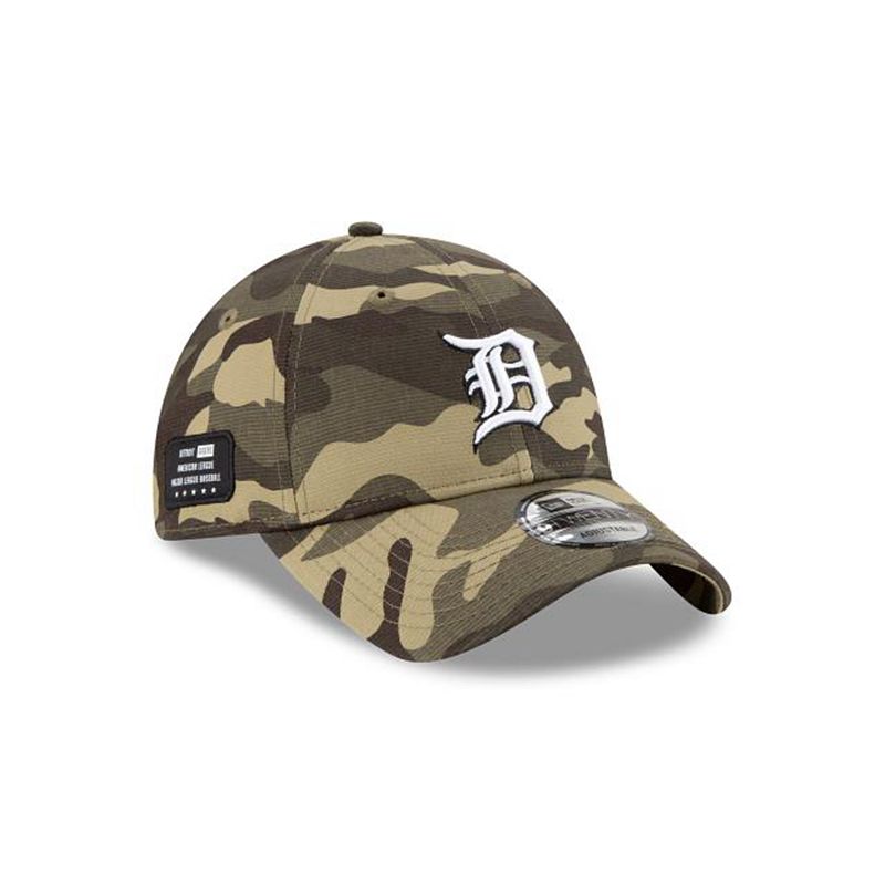 MLB Detroit Tigers Armed Forces Weekend 9Twenty Adjustable (AQO9667) - Green New Era Caps